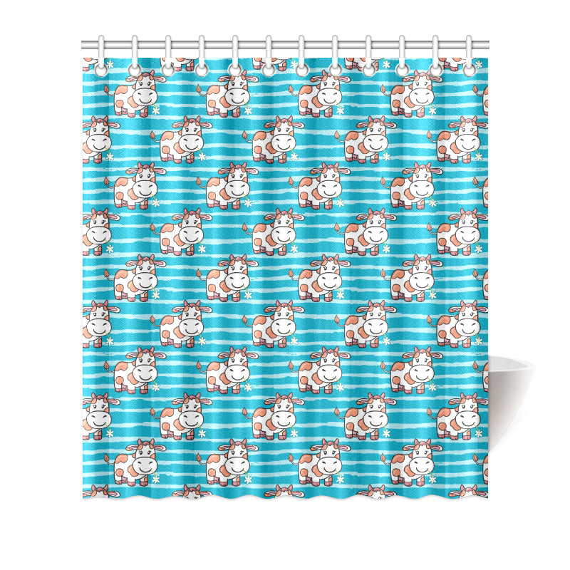 Cow Cute Print Pattern Shower Curtain