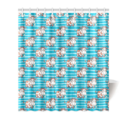 Cow Cute Print Pattern Shower Curtain
