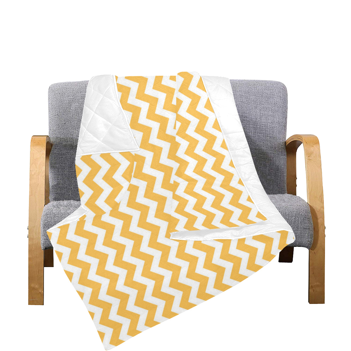 Chevron Orange Pattern Print Design 01 Premium Quilt