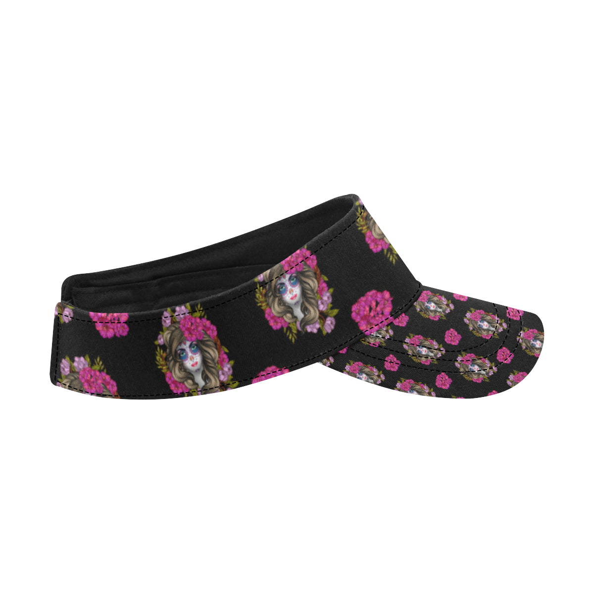 Day of the Dead Makeup Girl Unisex Sun Visor