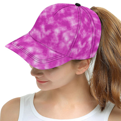 Tie Dye Pink Design Print Snapback Cap