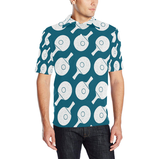 Ping Pong Pattern Print Design A02 Men Polo Shirt