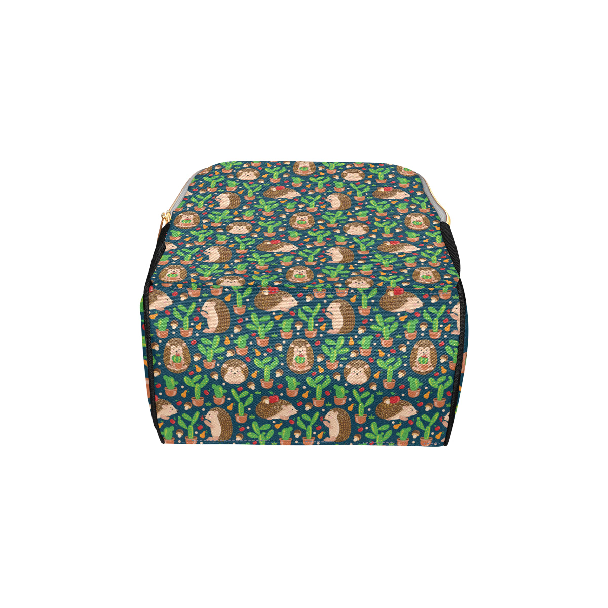 Hedgehog Cactus Pattern Print Design 04 Diaper Bag Backpack