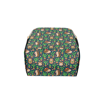 Hedgehog Cactus Pattern Print Design 04 Diaper Bag Backpack
