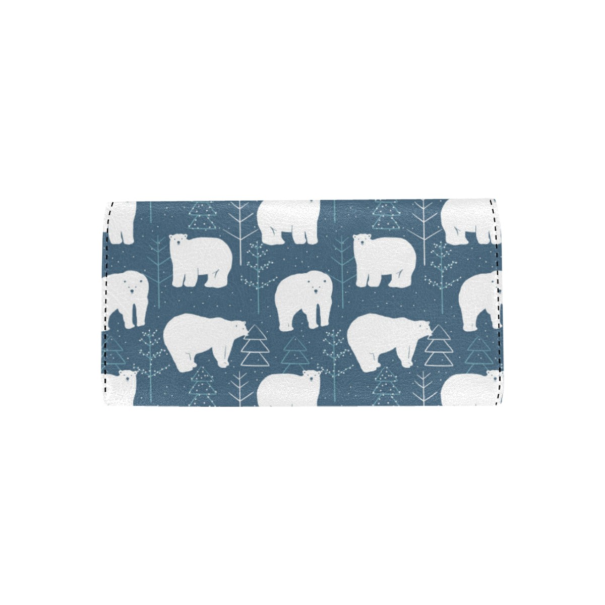 Polar Bear Pattern Print Design A01 Women's Trifold Wallet