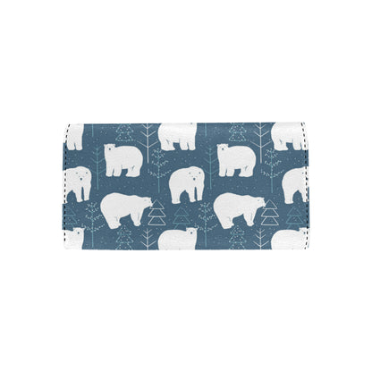 Polar Bear Pattern Print Design A01 Women's Trifold Wallet
