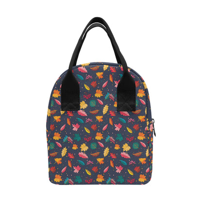 Elm Leave Colorful Print Pattern Insulated Lunch Bag