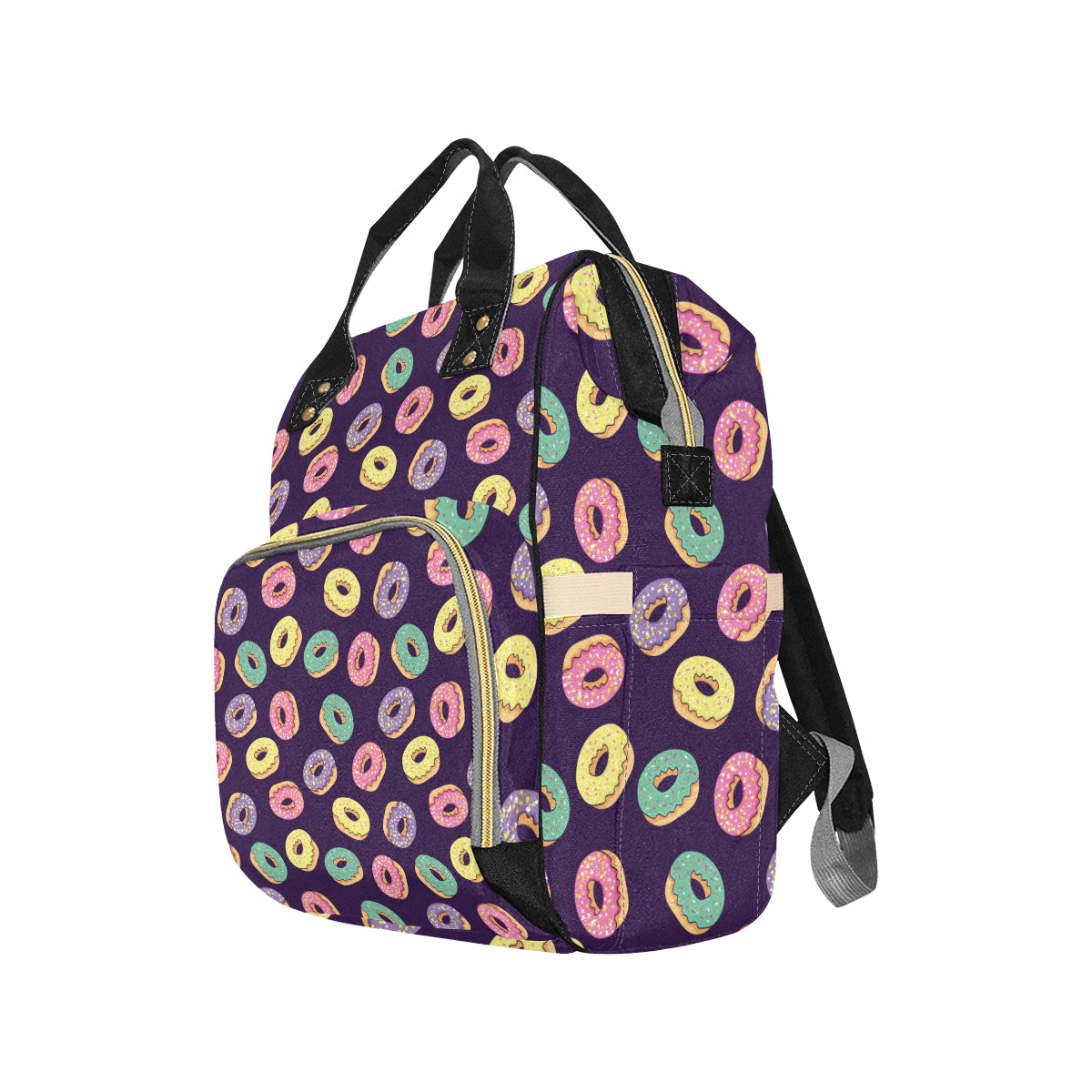 Donut Pattern Print Design DN08 Diaper Bag Backpack