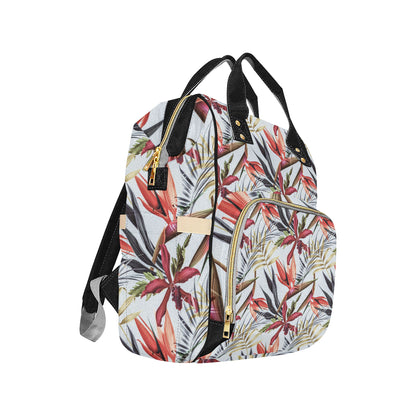 Tropical Flower Pattern Print Design TF021 Diaper Bag Backpack