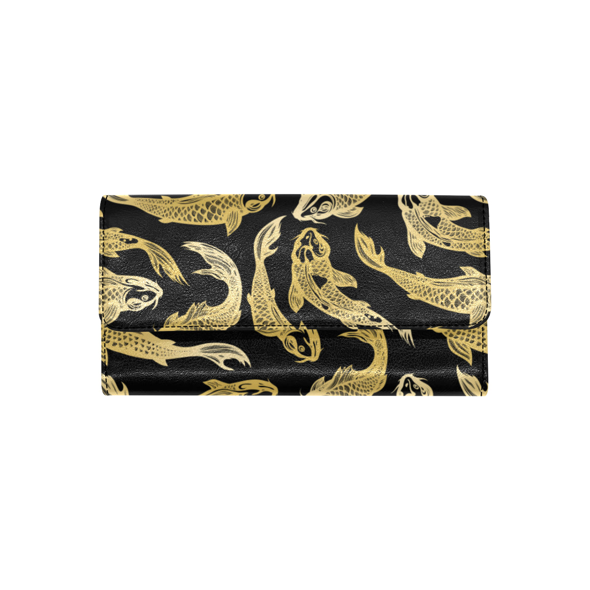 KOI Fish Pattern Print Design 03 Women's Trifold Wallet