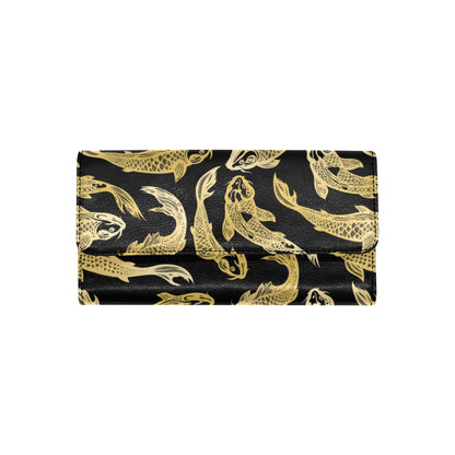 KOI Fish Pattern Print Design 03 Women's Trifold Wallet