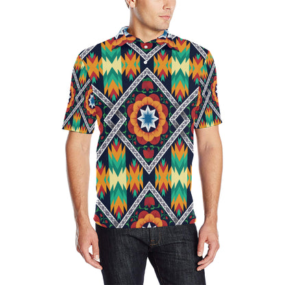 African Kente Men Polo Shirt