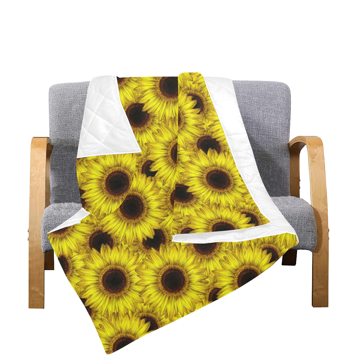 Sunflower Pattern Print Design SF011 Premium Quilt