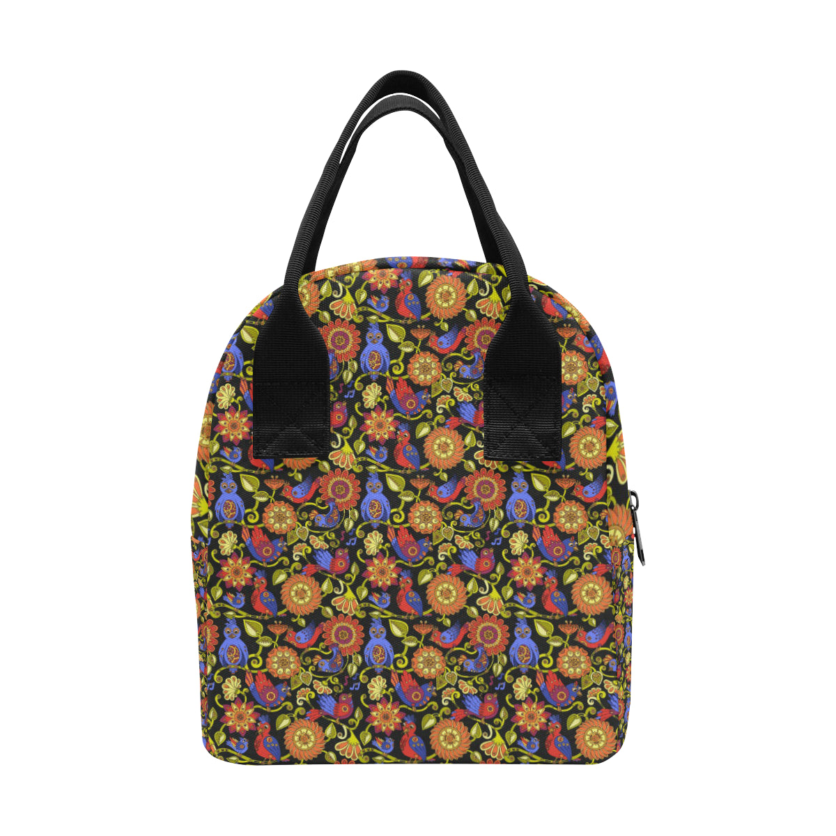 Steampunk Bird Design Themed Print Insulated Lunch Bag