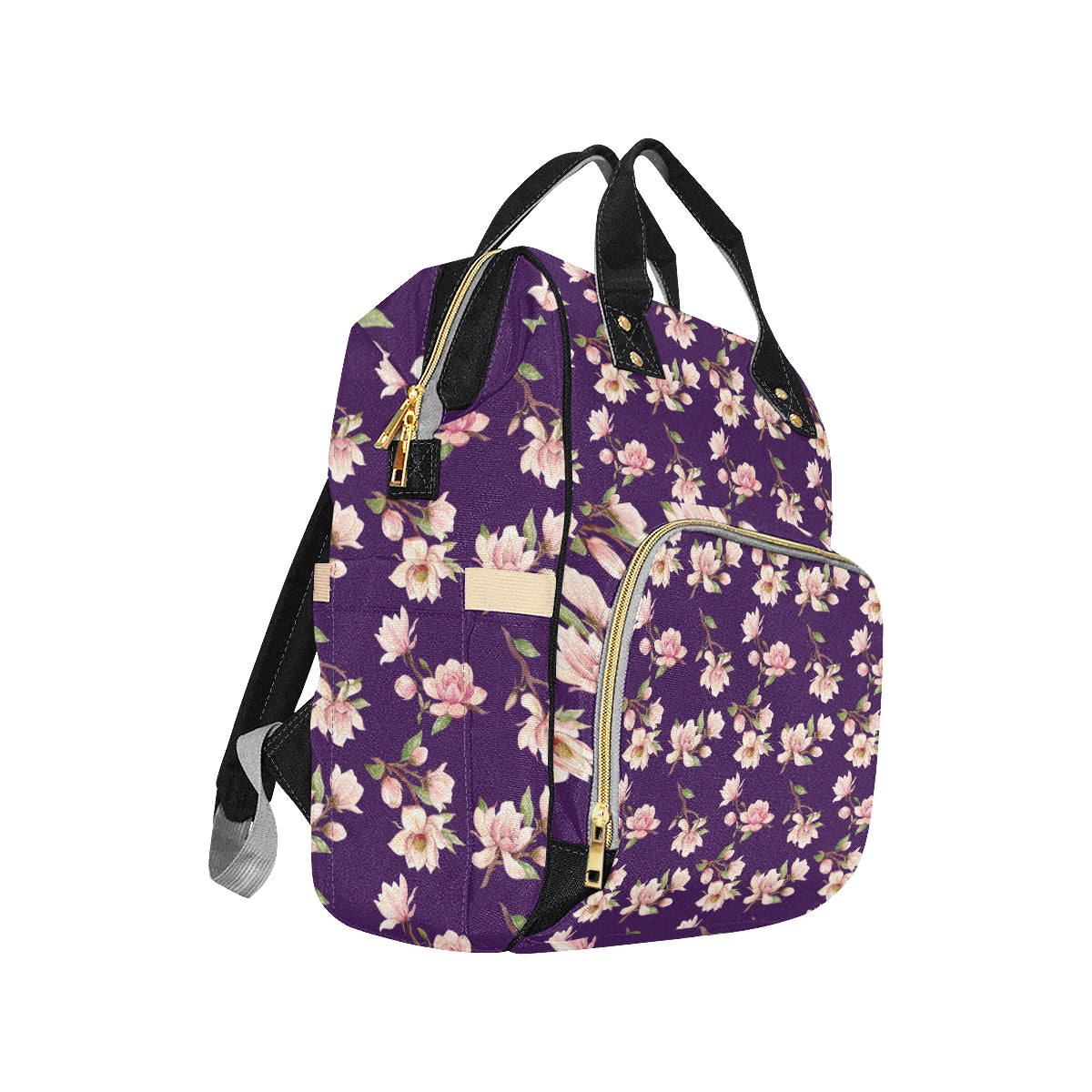Magnolia Pattern Print Design MAG02 Diaper Bag Backpack