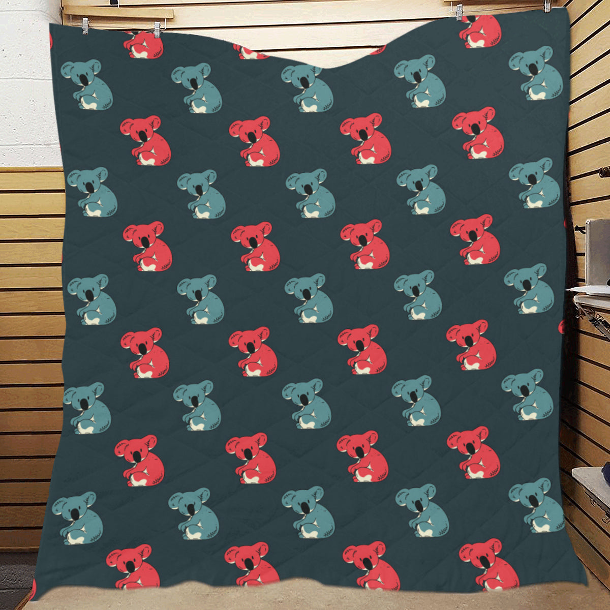 Koala Pattern Print Design 02 Premium Quilt