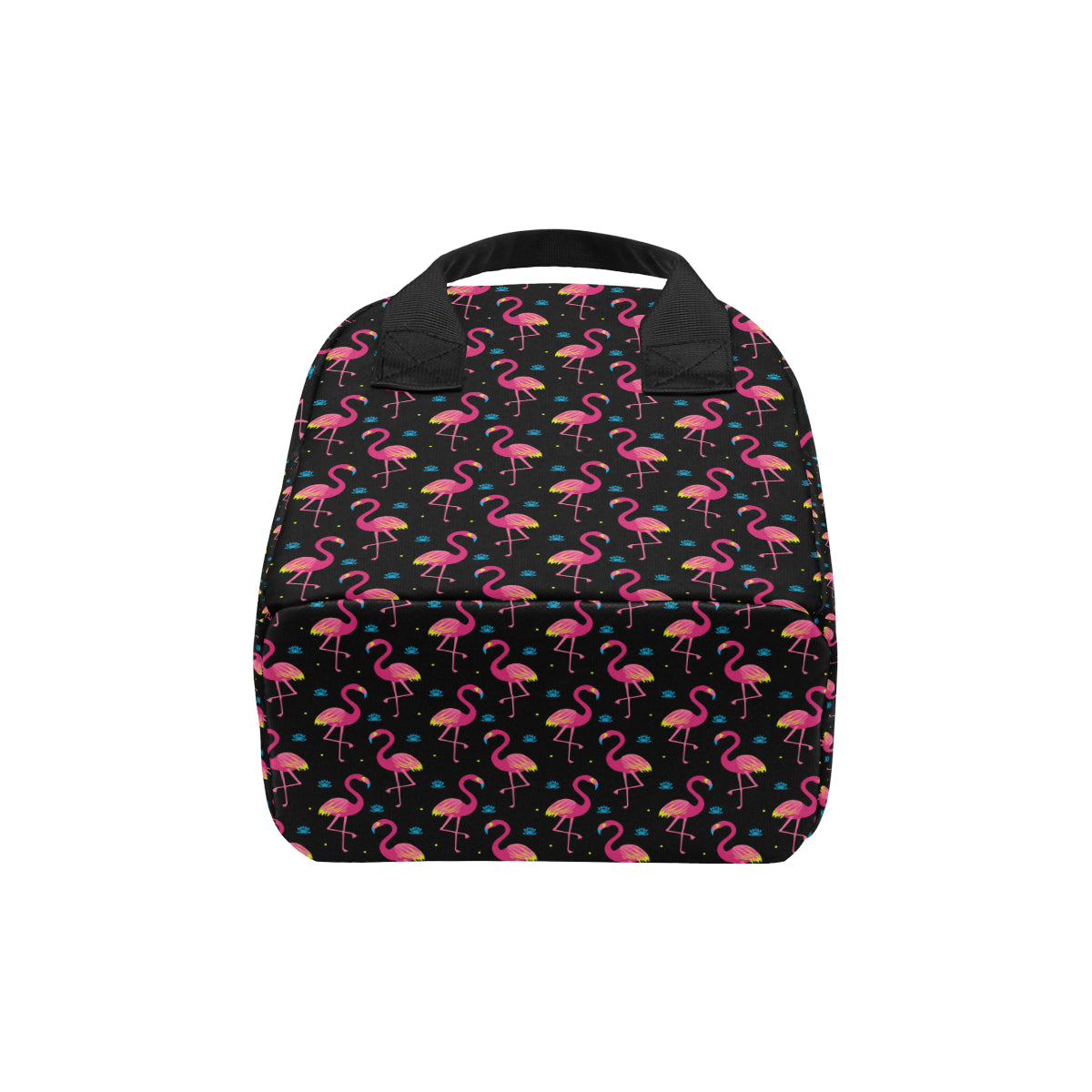 Flamingo Pink Neon Print Pattern Insulated Lunch Bag