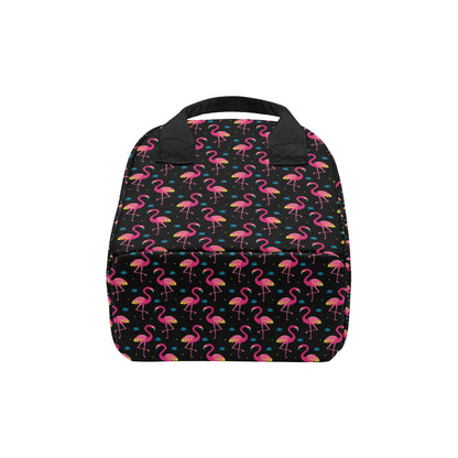 Flamingo Pink Neon Print Pattern Insulated Lunch Bag