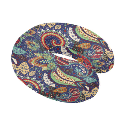 Paisley Boho Pattern Print Design A03 U-Shaped Travel Neck Pillow