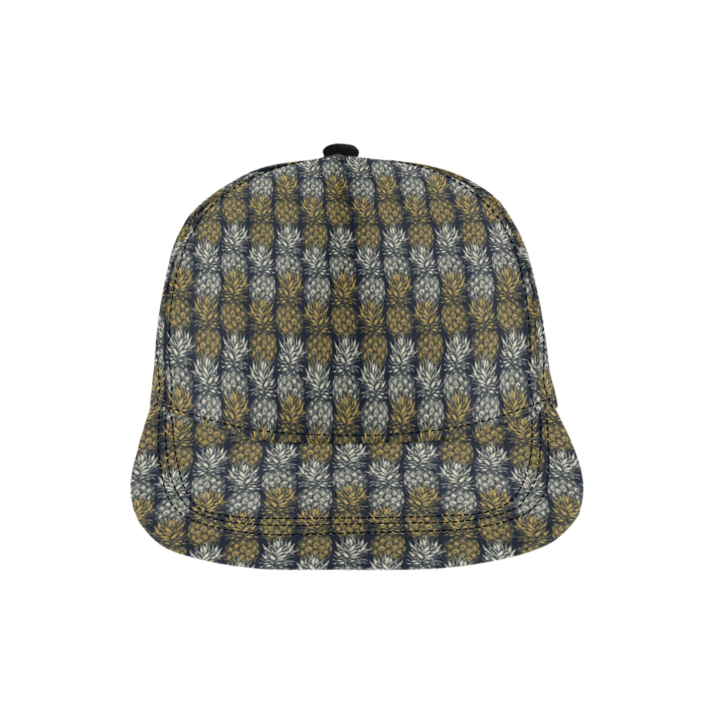 Pineapple Print Design Pattern Snapback Cap
