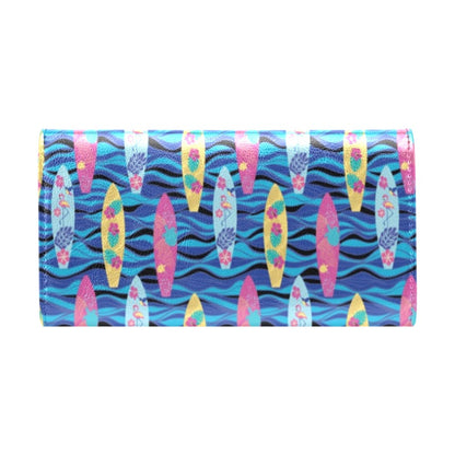 Surfboard Print Design LKS304 Women's Trifold Wallet