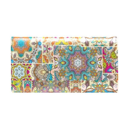 Patchwork Print Design LKS402 Women's Trifold Wallet