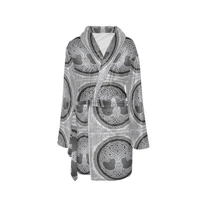 Celtic Tree of life Print Women's Fleece Robe