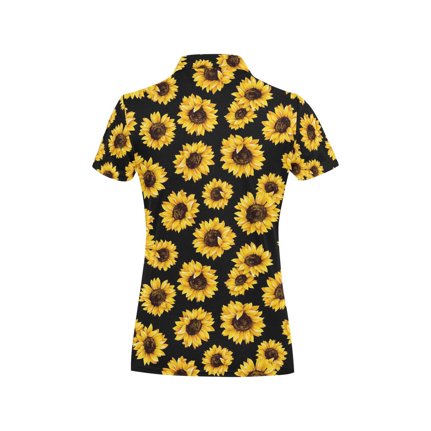Sunflower Pattern Print Design SF05 Women's Polo Shirt