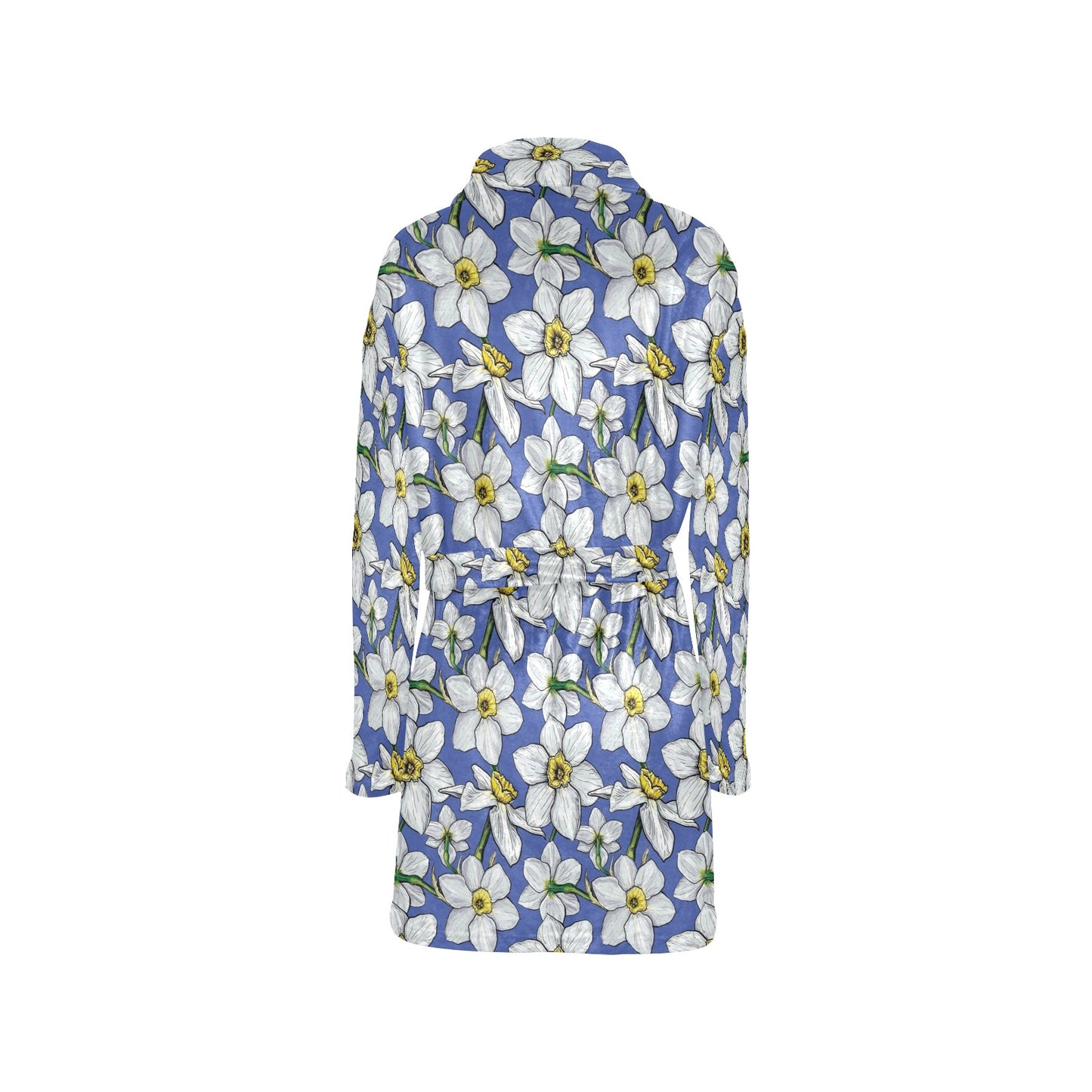 Daffodils Pattern Print Design DF08 Women's Fleece Robe
