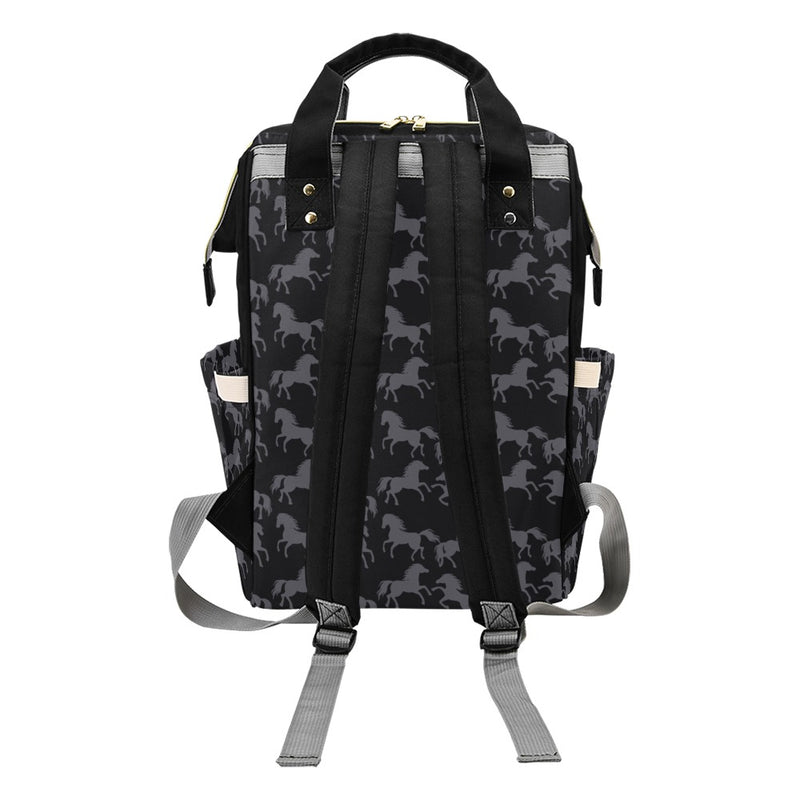 Horse Print Design LKS305 Diaper Bag Backpack