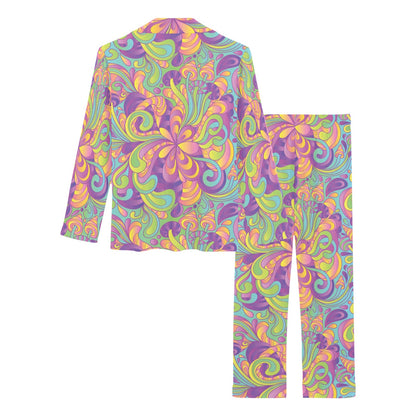 Psychedelic Mushroom Pattern Print Design A05 Women's Long Pajama Set