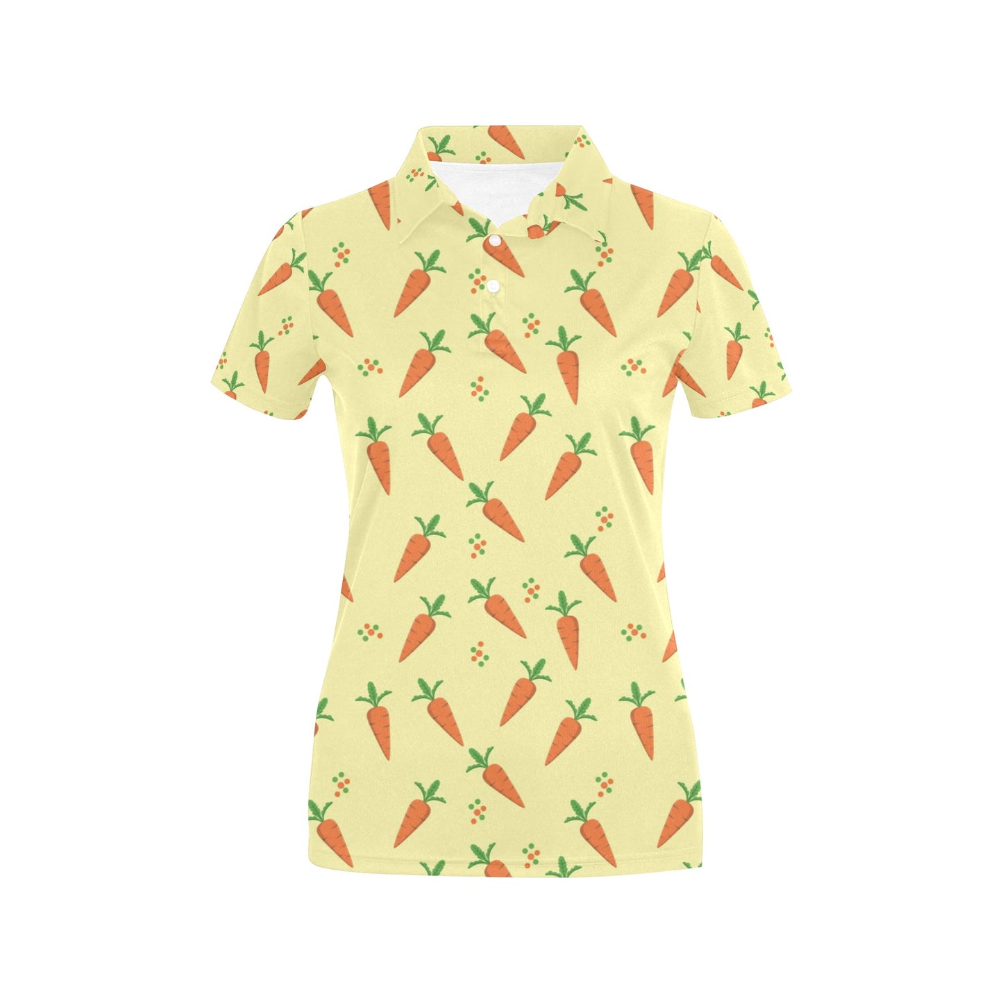 Carrot Pattern Print Design 04 Women's Polo Shirt