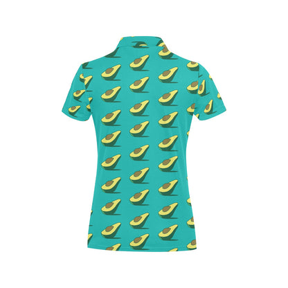 Avocado Pattern Print Design 03 Women's Polo Shirt