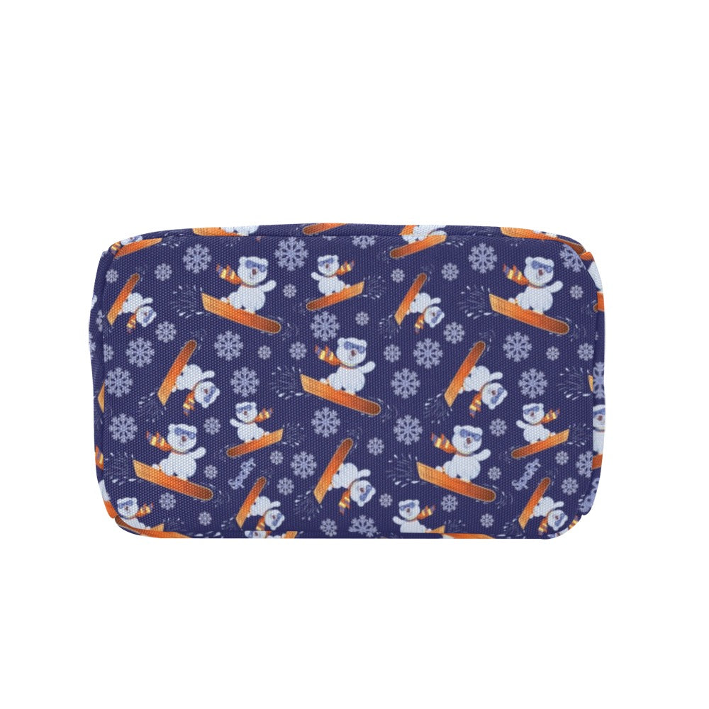 Snowboard Bear Print Design LKS305 Insulated Lunch Bag