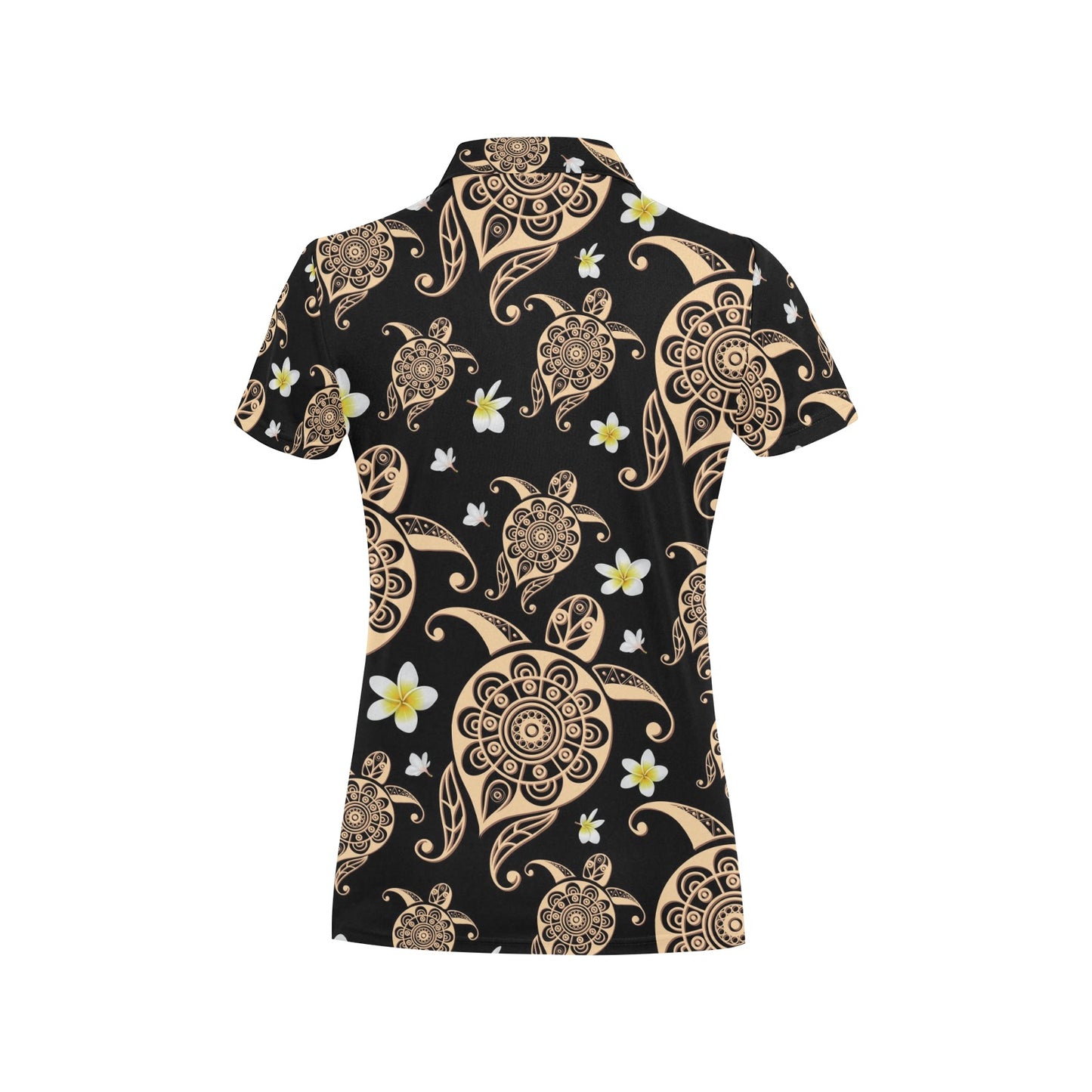 Turtle Polynesian Tribal Hawaiian Women's Polo Shirt