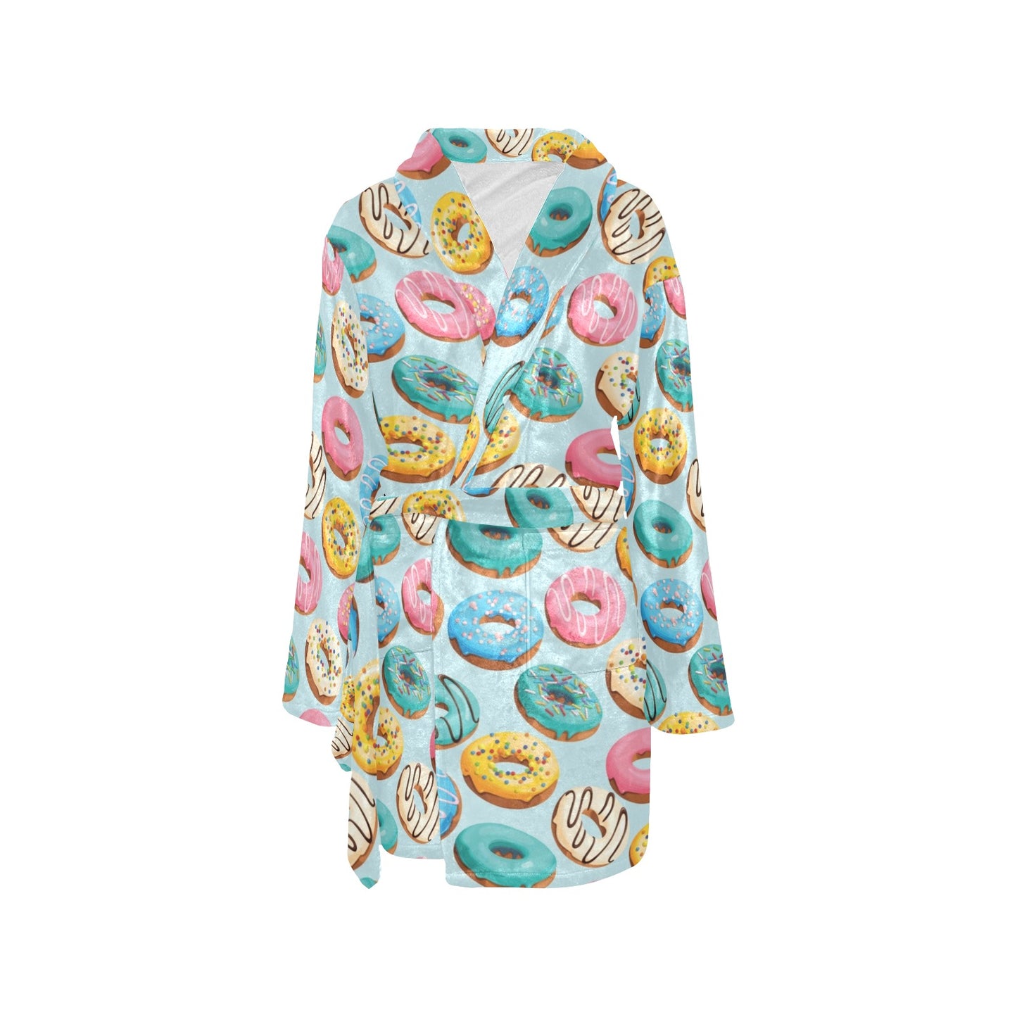 Donut Pattern Print Design DN05 Women's Fleece Robe