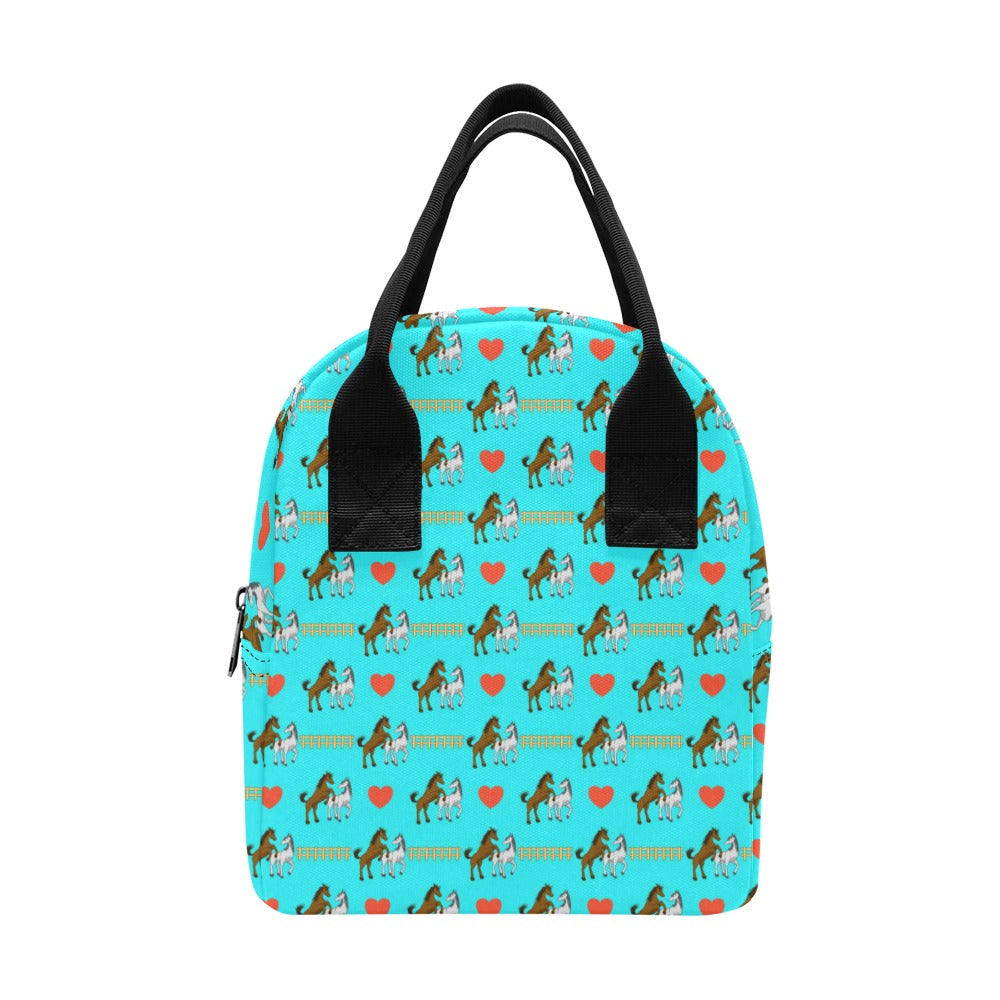 Horse Couple Love Print Design LKS309 Insulated Lunch Bag
