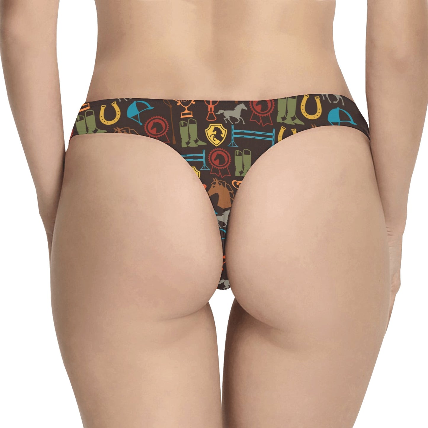 Equestrian Equipment Horse Colorful Women's Thongs