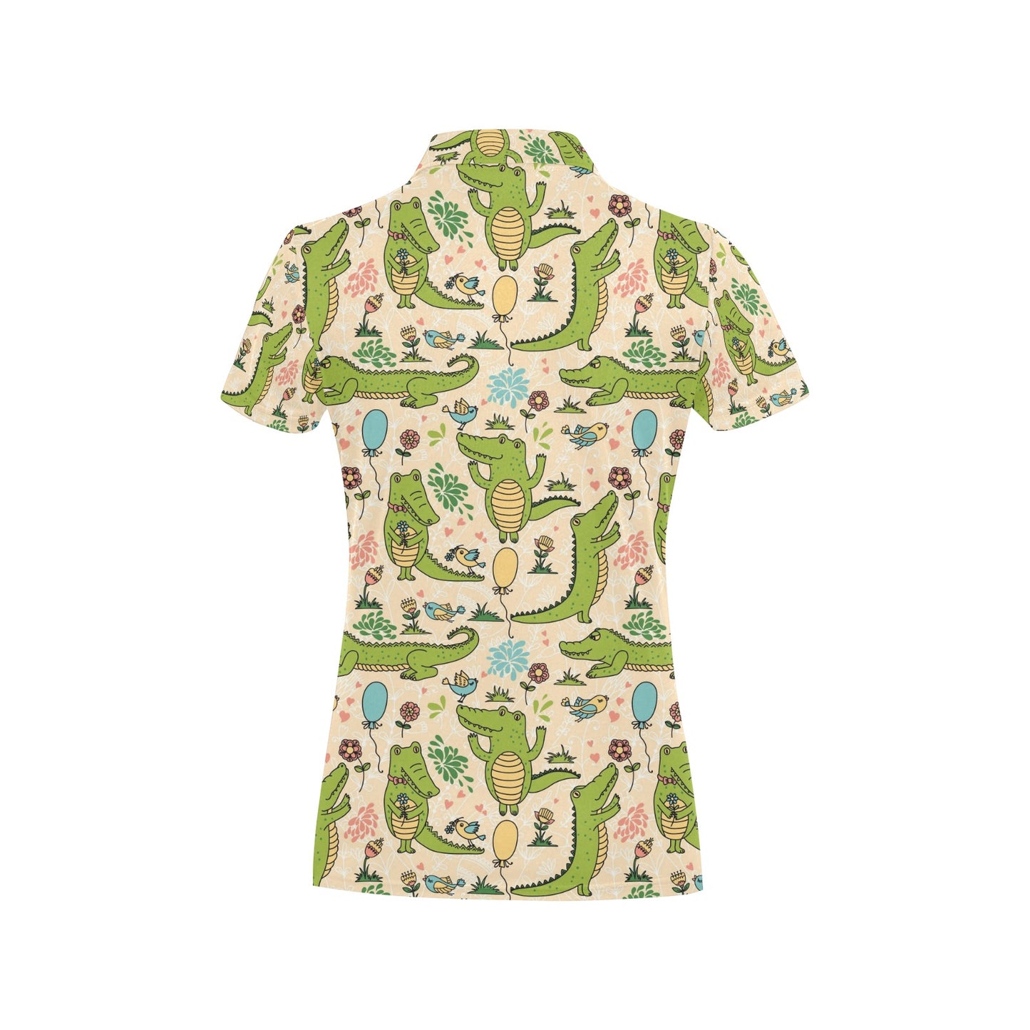 Alligator Pattern Print Design 01 Women's Polo Shirt