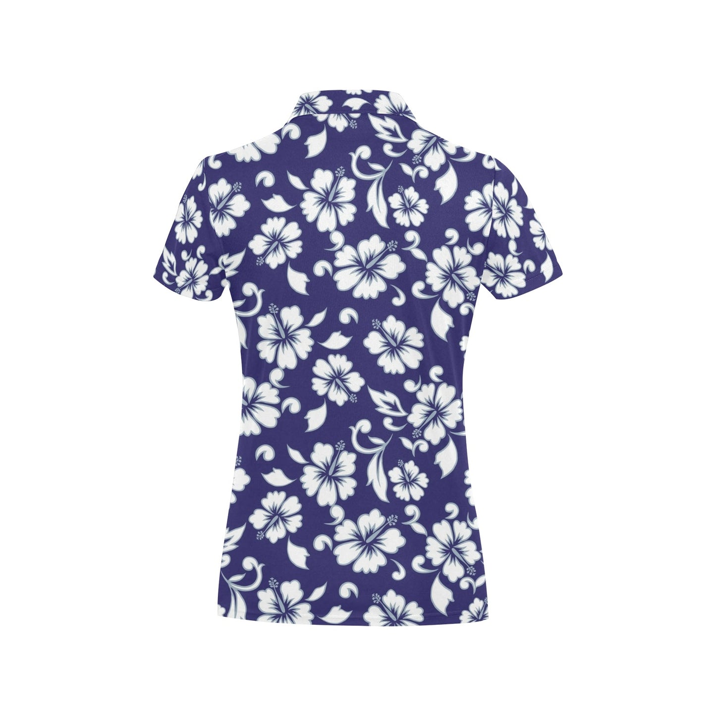 Hibiscus Pattern Print Design HB010 Women's Polo Shirt