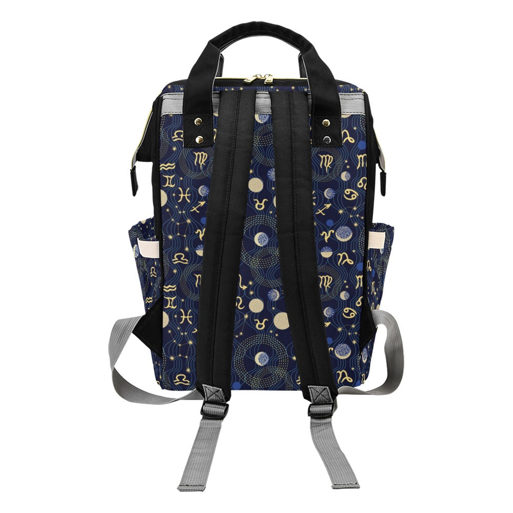 Zodiac Print Design LKS302 Diaper Bag Backpack