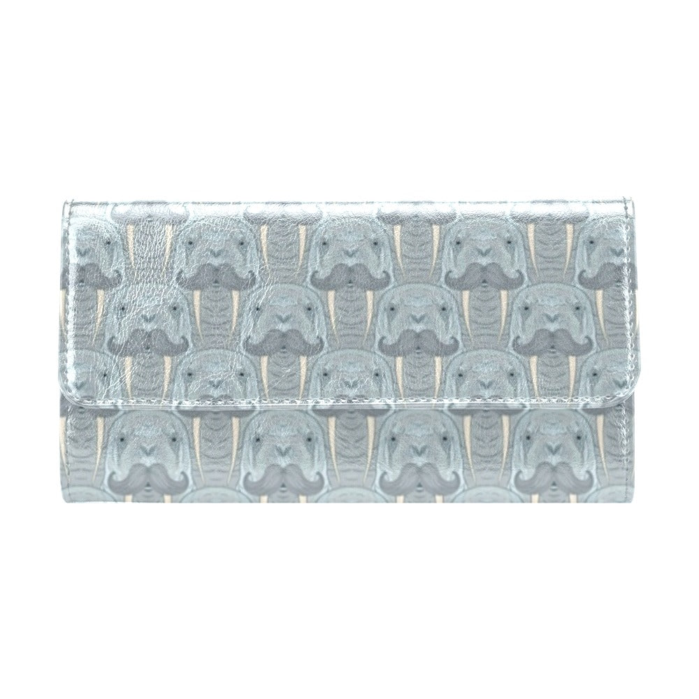 Walrus Print Design LKS402 Women's Trifold Wallet