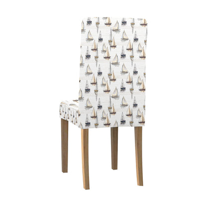 Sailboat Paint Pattern Print Design LKS307 Dining Chair Slipcover