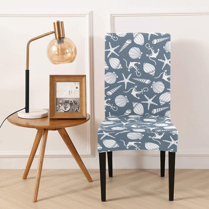 Seashell Print Design LKS306 Dining Chair Slipcover