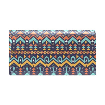 Aztec Style Print Pattern Women's Trifold Wallet
