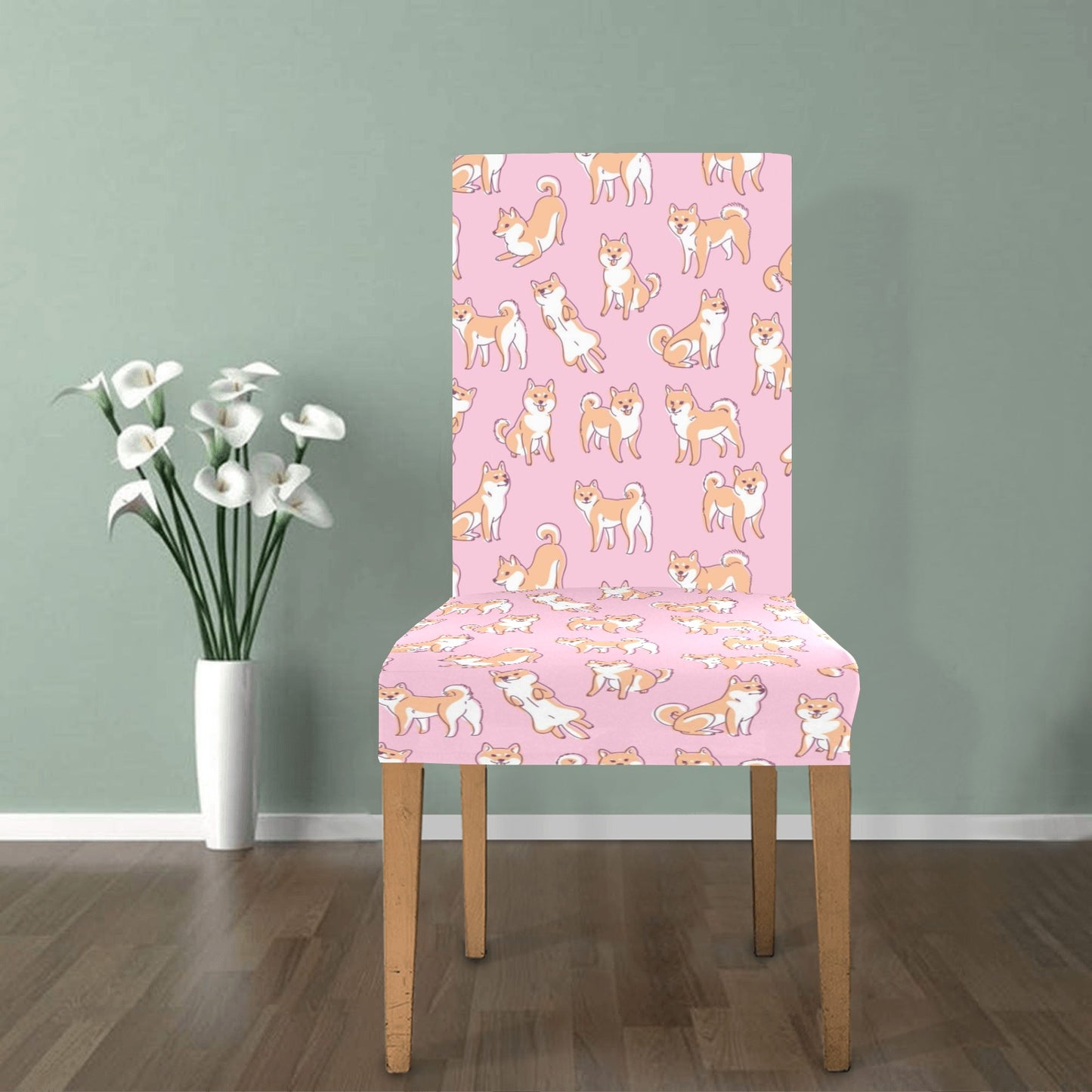 Shiba Inu Print Design LKS303 Dining Chair Slipcover