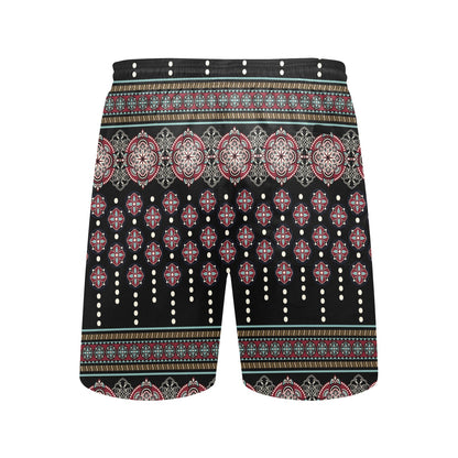 Ethnic Dot Style Print Pattern Men's Swim Trunks Beach Shorts