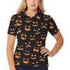 Halloween Pattern Print Design 02 Women's Polo Shirt