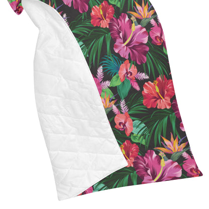 Hawaiian Flower Hibiscus tropical Premium Quilt