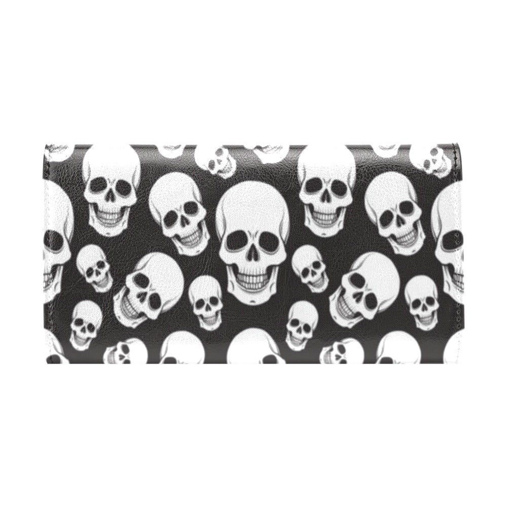 Skull Print Design LKS301 Women's Trifold Wallet